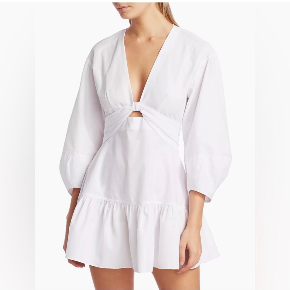 Derek Lam 10 Crosby Talia Keyhole Dress White